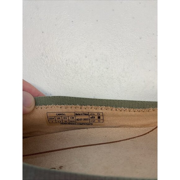 Vionic Orthaheel Caroll Ballet Flats Size US 7 Croco Olive Patent Office Casual - Picture 10 of 12